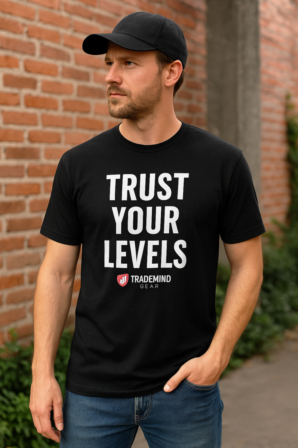 “Trust Your Levels” – Minimalist Trading Quote T-Shirt
