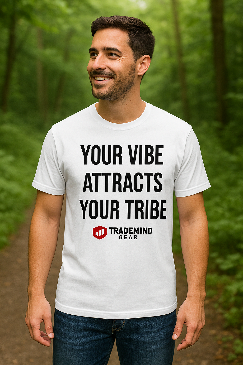 “Your Vibe Attracts Your Tribe” – Motivational Quote T-Shirt