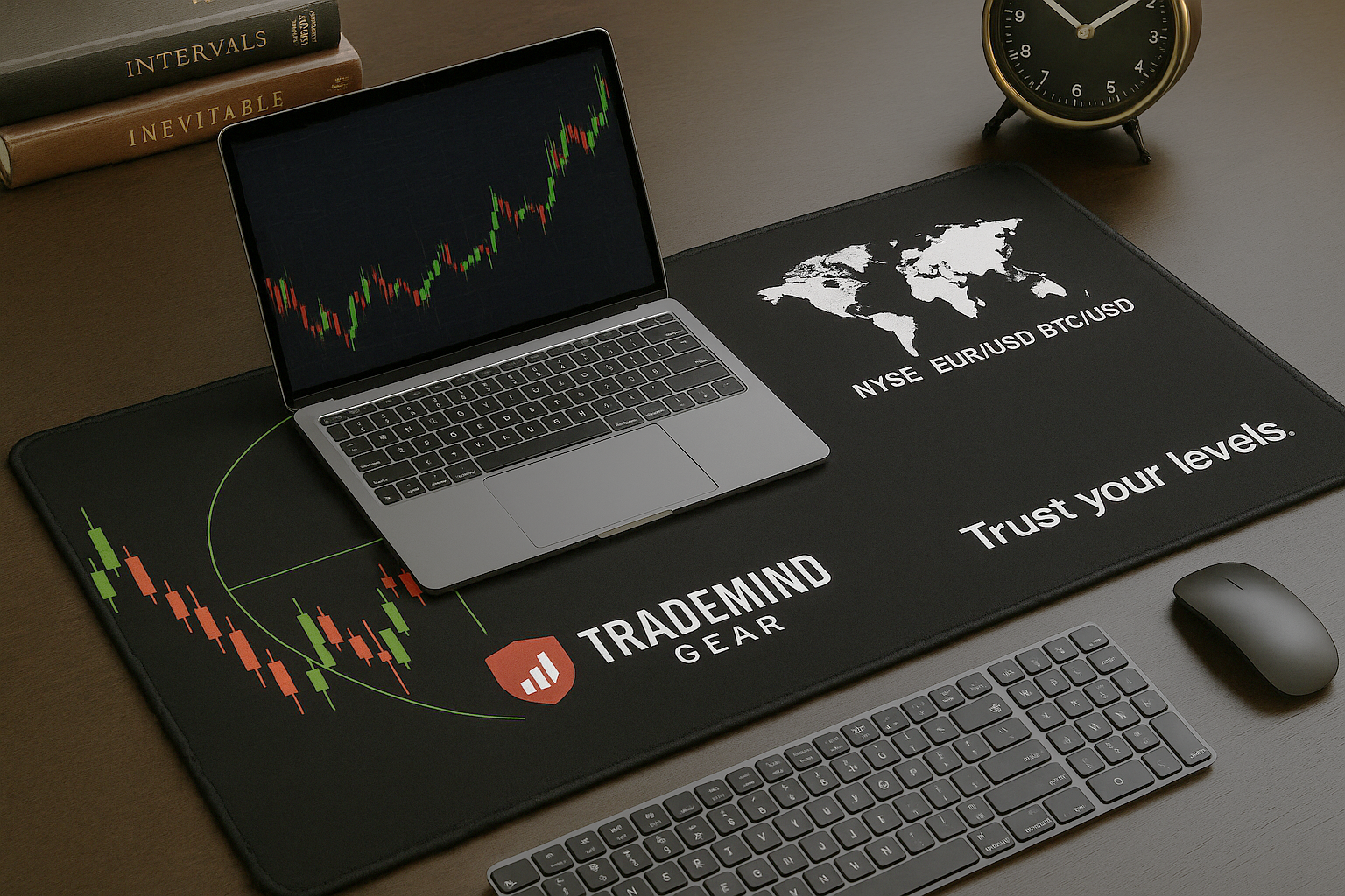 TradeMind Gear- Premium Trading Desk Mat 12.25" x 22.25"