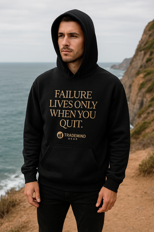 Failure Lives Only When You Quit Hoodie – Motivational Quote Streetwear