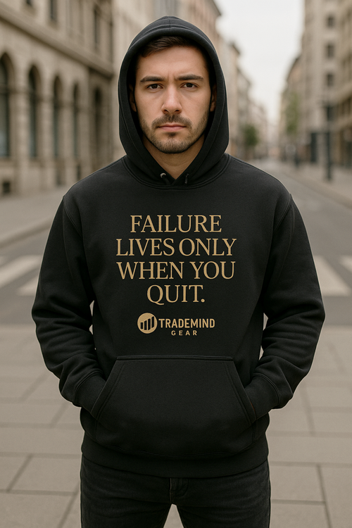 Failure Lives Only When You Quit Hoodie – Motivational Quote Streetwear